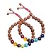Wonder Care Healing Natural Gemstone Yoga Meditation 8mm Beads Bracelet With Rudraksha Ganesha Trishul Damroo Band and Rudraksha Shiv Om Trishul Damroo Kada Religious Bracelet For Maha Shivratri