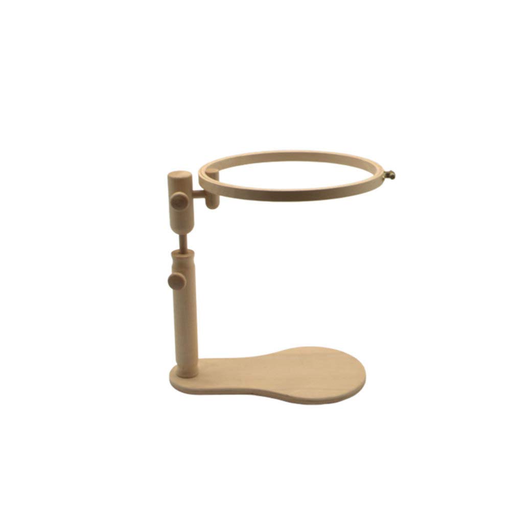 Exceart Kit De Bordado Kit Bordado 1 de Bastidor de Bordado Redondo Marco de Punto de Cruz de Madera Ajustable (Aro de de Bordado de 24 Cm de Diámetro) Mensulas De Madera Embroidery Kit