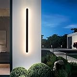 Mikeru Minimalist 31.4 inch 3000k Warm White Light Creative Long Strip Wall Light, Elegant Frosted A
