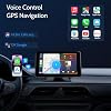Estéreo portátil para auto Haudio con CarPlay inalámbrico, pantalla táctil HD de 7 pulgadas para todos los vehículos, con Apple CarPlay y Android Auto, cámara de respaldo, Mirror Link, control por voz, Bluetooth, GPS, AUX, FM, radio satelital 8