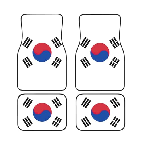 Alfombrillas de coche antideslizantes con bandera de Corea, tapetes impermeables universales