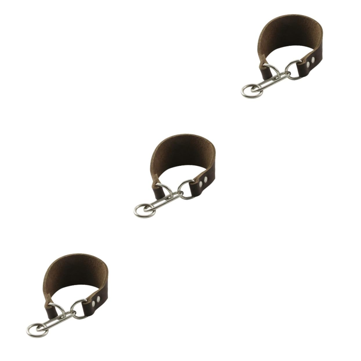 Angoily 3pezzi Collare Larga Per Animali Domestici Collare Resistente e Stiloso Per Cani Con Collo Sottile Materiale Di Bovino Morbido e Duraturo Accessorio Elegante Per Tuo Zampe Caffè