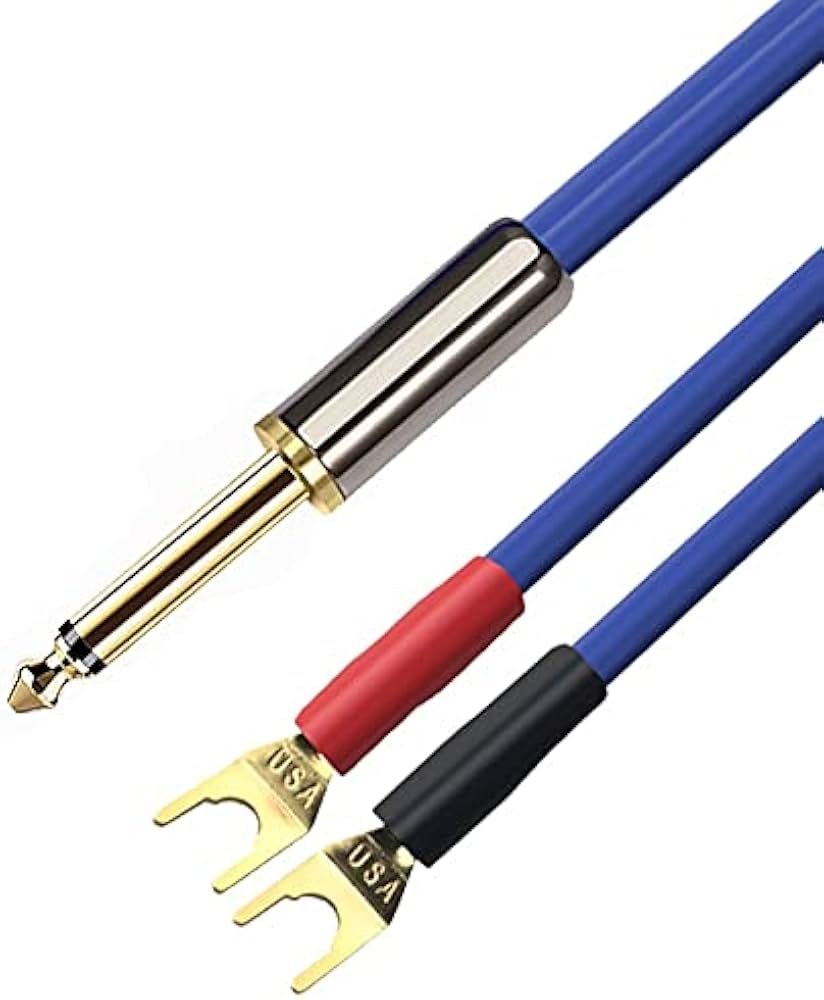 Amazon | アクティブスピーカーケーブル モノ6.3AMPミキサー1/4