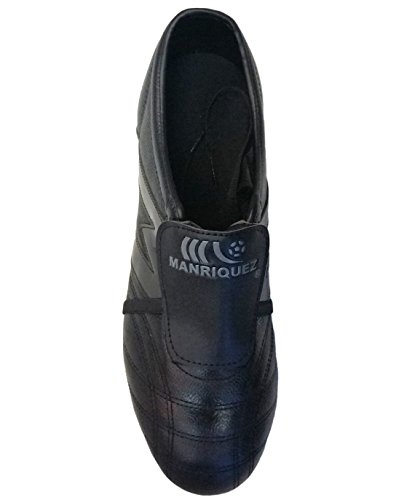 Manriquez Soccer Cleats MID SX Total Black Genuine Leather4