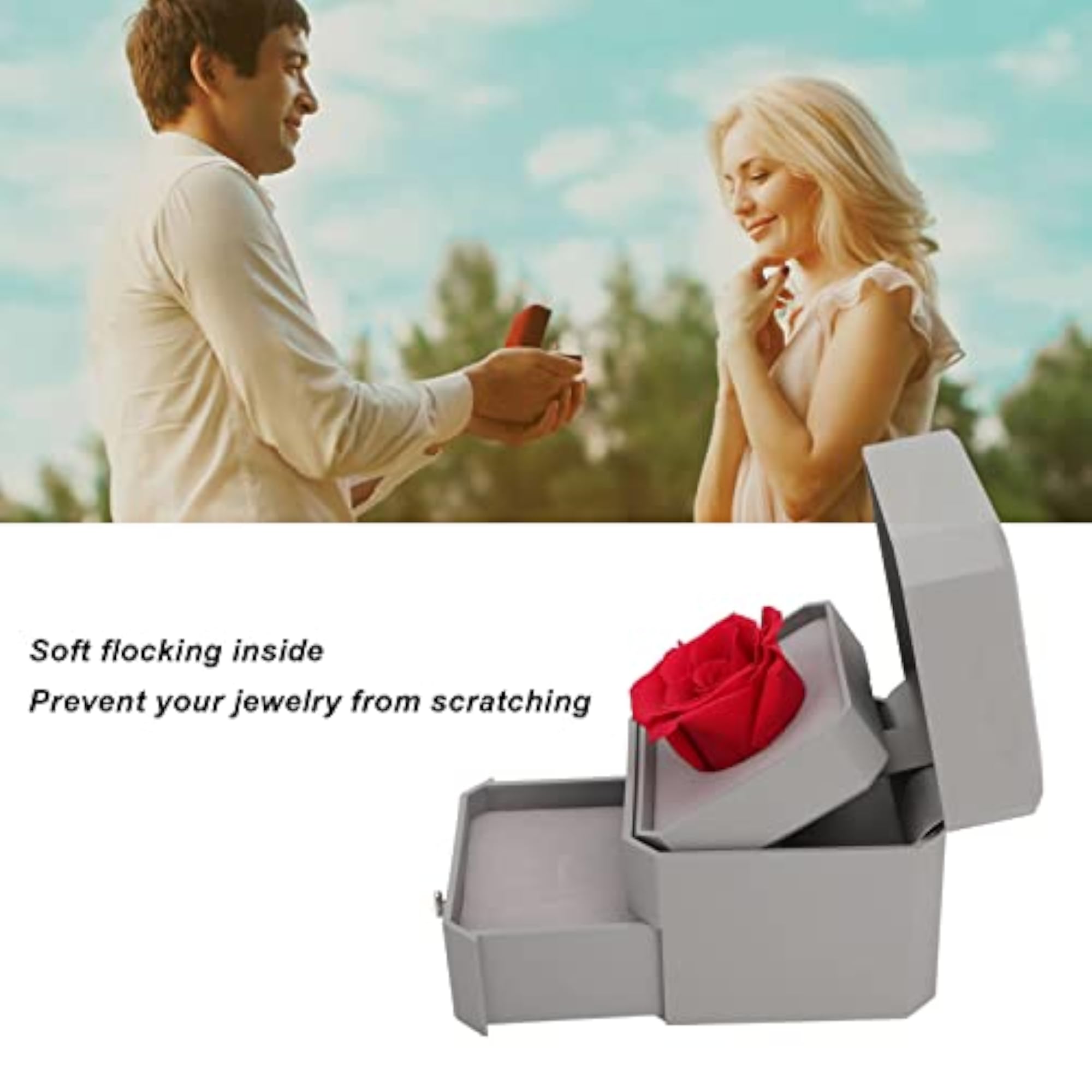 Eternal Roses Gift Box, Soft Flocking for Anniversary