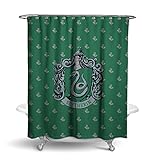 Robe Factory Harry Potter Slytherin Shower Curtain House Bathroom Decor with Hook Rings