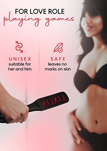 Image of Sex Paddle Sex Spanking Crop Set XOXO Paddle Role Play Adult Whip Bondage BDSM Kit Riding Crop Adult Toys Black