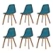 vidaXL 6X Chaises de Salle à Manger Chaises à Dîner Chaises de Repas Sièges de Cuisine Meubles de Cuisine Maison Intérieur Turquoise Plastique