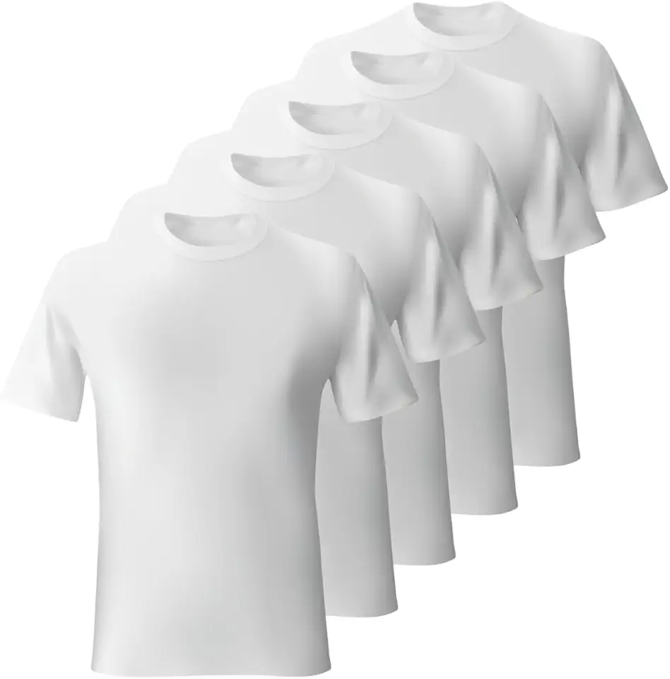 Kit 5 Camisetas Masculina Algodão Lisas Básicas Manga curta Bensmat