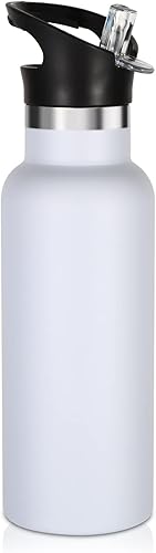 Volhoply Botella de agua aislada para niños de 17 onzas, botellas de agua de acero inoxidable con tapa con pajilla, botella de agua reutilizable de disponible en Yaxa Costa Rica