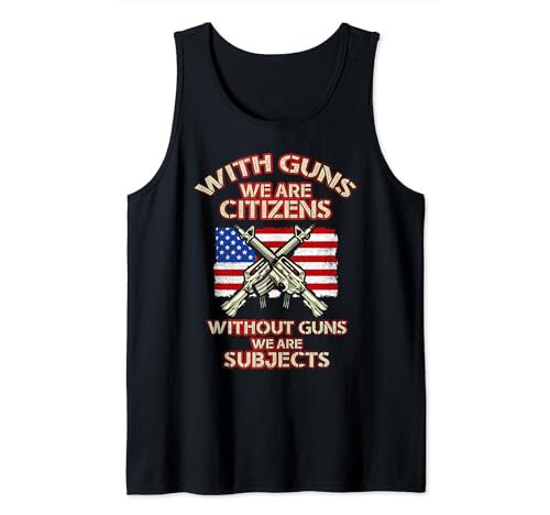 USA Flag Patriotic 2nd Amendment Pro Gun Rights AR-15 Gift Tank Top