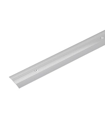 Carpet Flooring Flat Silver Door Bar Threshold Cover Strip 40mm x 0.9m (3 Pack) | Silver Threshold Door Bar Trim Strip | Ideal for Doorways | Easy-Fit Cover Strip
