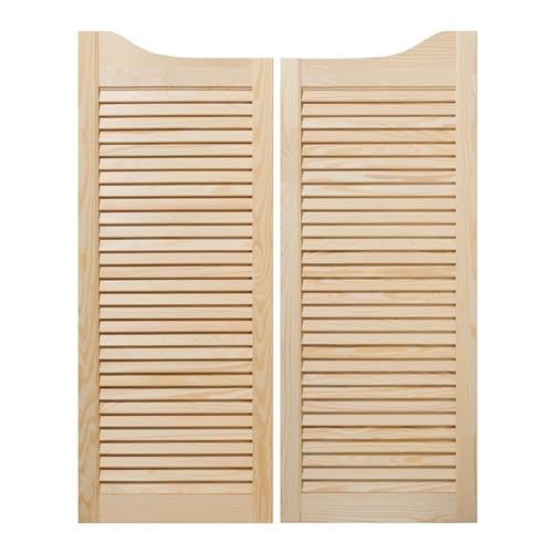 Lamellentüren Ben und Camilla Schwingtüren-Paar 100 x 80 cm Kiefernholz