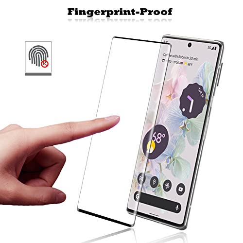 ROVLAK Screen Protector compatible with Google Pixel 6 Pro 3D Tempered Glass Screen Protector Full Coverage Scratch-Proof Anti-Fingerprint Protective Film Protection,Black - Image 4