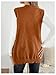 OYOANGLE Women's Maternity V Neck Sweater Vest Pregnancy Sleeveless Pullover Knitted Tank Top Coffee Brown Large