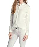  edc by ESPRIT Damen Bluse 014CC1F008, Gr. 38 (M), Weiß (128 Broken White)