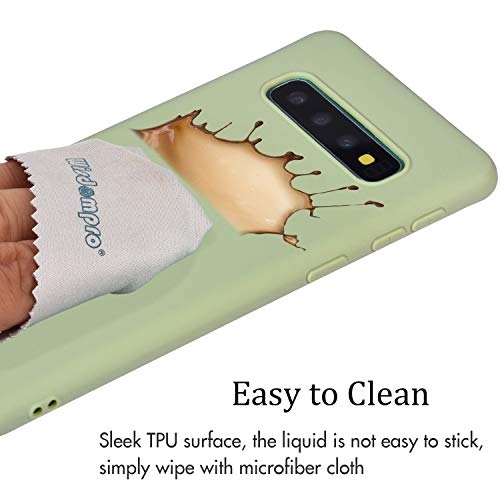 Wisdompro Galaxy S10+ Case, Bundle Of 5 Pack Extra Thin Slim Jelly Soft Tpu Gel Protective Case Cover For Samsung Galaxy S10+ Plus (Green, Light Blue, Pink, Yellow, Red)-Candy Color #TOP4