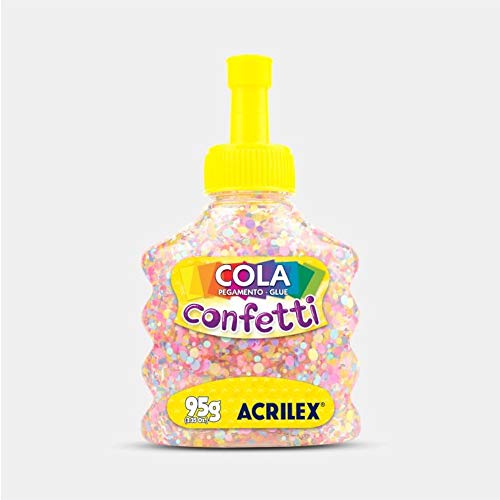 Cola Confetti, Algodão Doce, 95 g, Acrilex