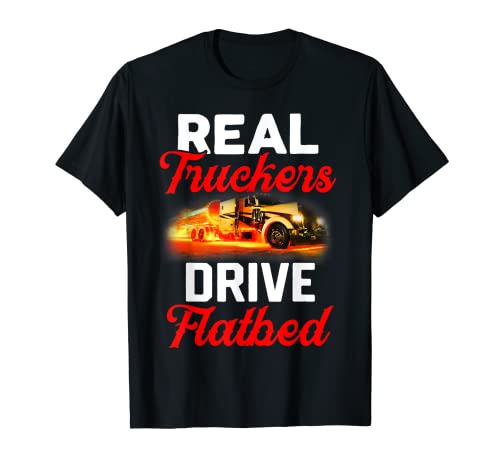 Photo de Real Truckers Drive Platebed Funny Truck Drivers T-Shirt