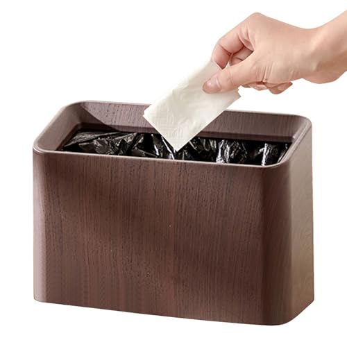 Desktop Paper Bin,Countertops Garbage Bin - Square Table Garbage Box without Cover for Living Room Bedroom Bathroom Car Room Work Place