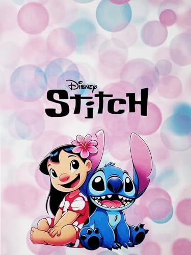 Disney Poster mural décoratif série Cartoon Lilo et Stitch Bulles Impression sur papier couché 40 x 30 cm sans cadre