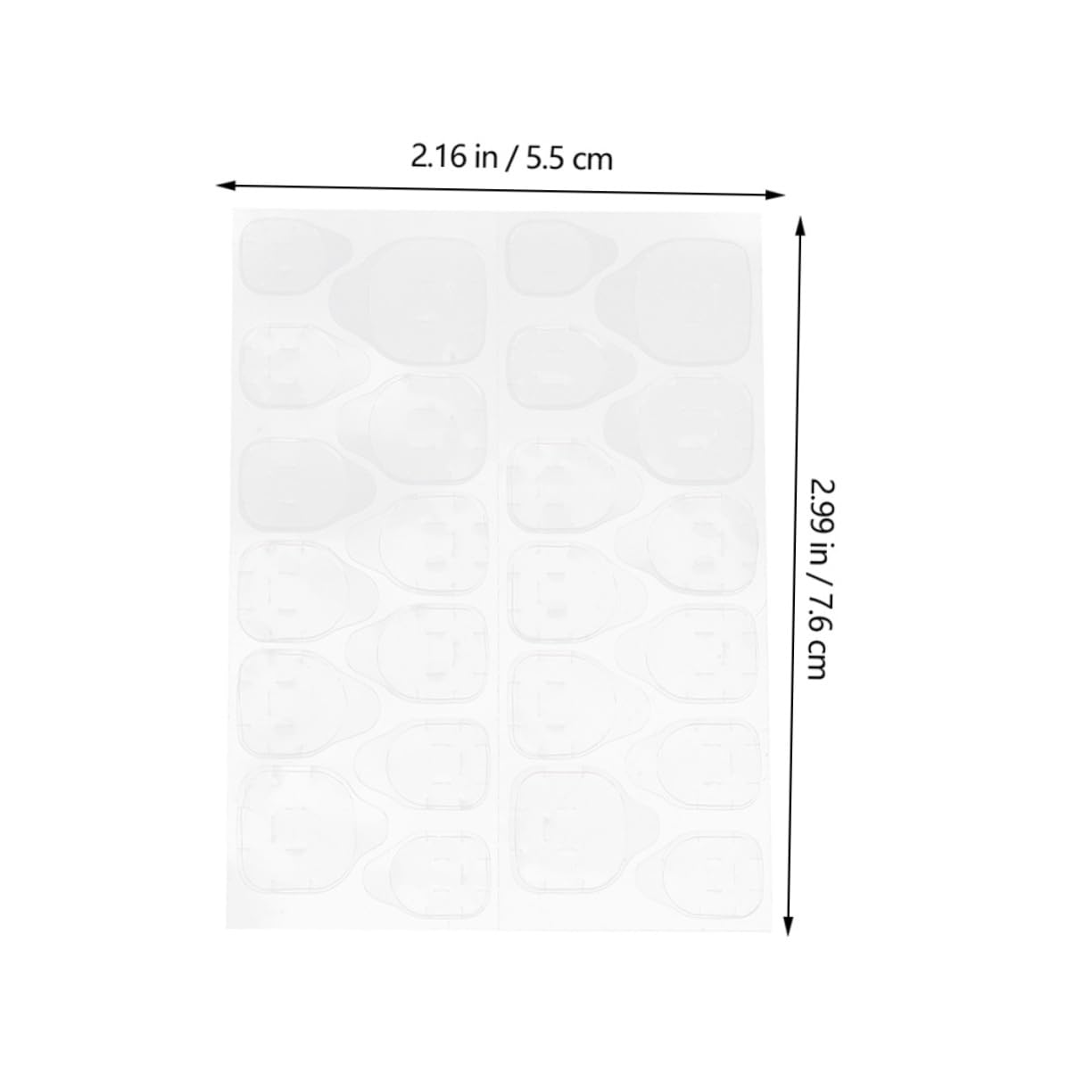 FOMIYES 100sheets Jelly Glue Fake Nails Press Nails Adhesive Double Sided Tabs