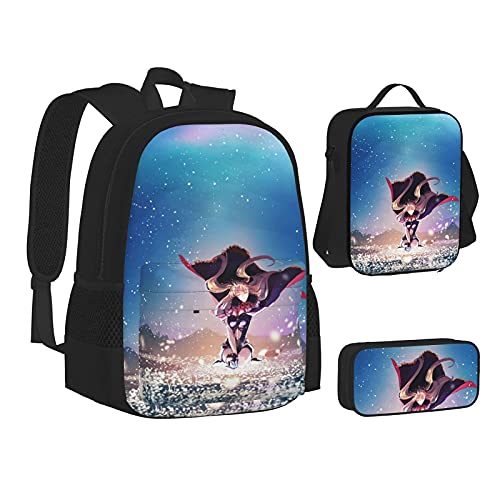 Fate Zero Rin Tohsaka Anime Rugzak 3-delige set, rugzak + etui + lunchtas combinatie Geschikt voor mannen, vrouwen en… - Afbeelding 3