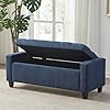 Amazon.com: Zihanhome Ottoman with Storage, 48.8" Fabric Storage ...