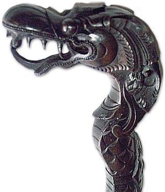 OMA Dragon Walking Stick Wood Carved Dragon Walking Cane Dragon Statue- OMA BRAND