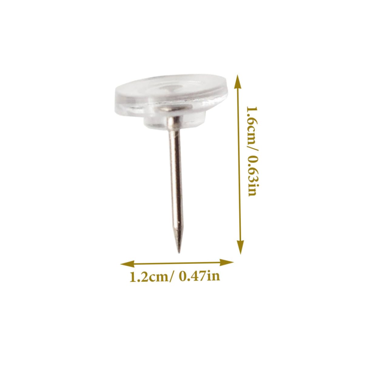 DOITOOL 4 Sätze Pinnwandstecker Runde Druckstifte Für Korkboard Transparente Pinnwandnadeln Für Karten Und Bürobedarf Und Einfach Zu Lagern 200 Stück * 4