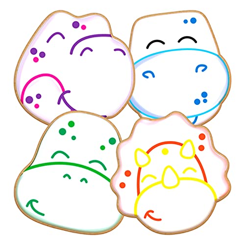 Decocookies - 16 Dinosaur Paint Your Own Cookie Kits - Vanilla Recipe - Individually Wrapped #TOP7