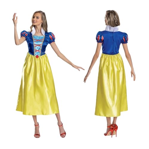 Disguise 158369B-EU - Disfraz de princesa Disney Basic Plus para adultos (UE), diseño de Blancanieves, para mujer, multicolor, talla M