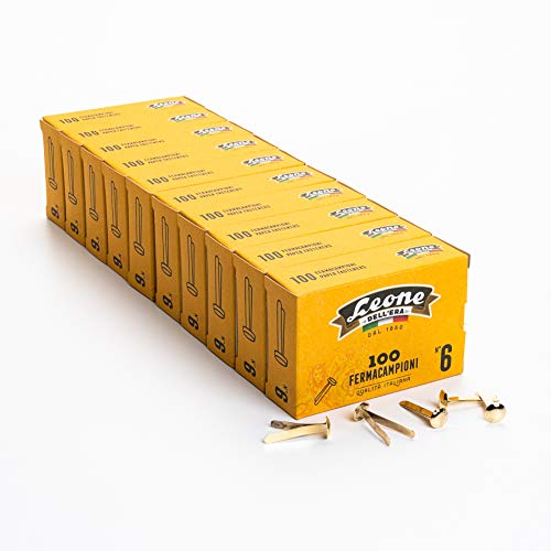 1.000 Messing-Probenhalter N°6 (27 mm) - Queue mit 10 Boxen à 100 Stück. - Leone Dell’Era Hecho en Italy