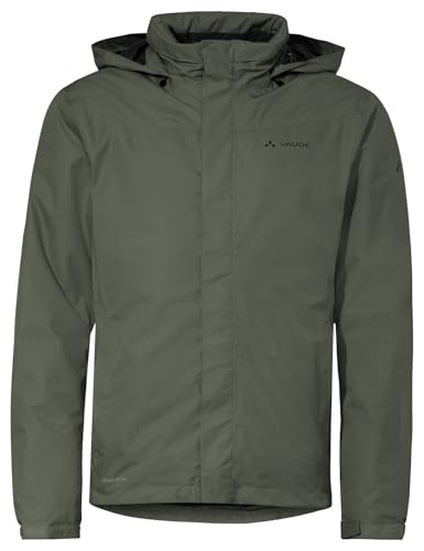 VAUDE Regenjacke Men's Escape Bike Warm Jacket, wasser- und winddichte Fahrrad Regenjacke Herren, atmungsaktive Herren-Outdoorjacke – in Khaki, Größe: L