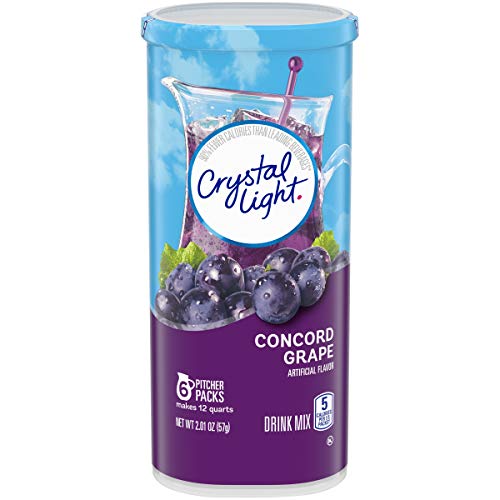 Crystal Light Concord Grape Powdered Drink Mix, Caffeine Free, 2.01 oz Can