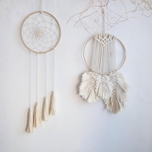 14 Stück Bambus Holzringe zum Basteln, 7 Größen Bambus Bastelringe Holz, Holzringe Makramee für Traumfänger, Hochzeitskranz und Wandbehang, 8 10 13 15 17 18 20 cm