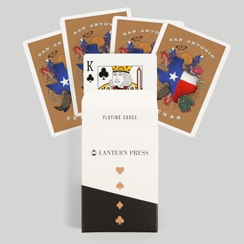 Baraja de 52 cartas tamaño póker San Antonio Texas miniatura 6