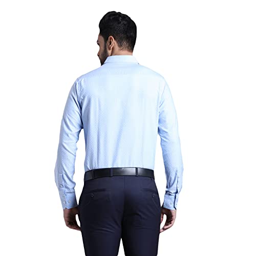 Image of Colorplus Men's Pure Cotton Stripe Pattern Contemporary Fit Spread Collar Full Sleeve Casual Shirt