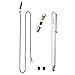 iKross Full Size Touch Screen Stylus Pen with 2 Replaceable Tips & 3.5mm Adapter Plug Lanyards for Samsung Galaxy Tab S 10.5 / 8.4, Galaxy Tab 4 (10.1 / 8.0 / 7.0 inch) Tablet (Silver)