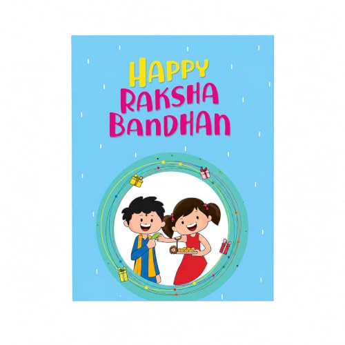 Image of Oye Happy - Rakhi Doodle Greeting Card | Cute Raksha Bandhan Card for Brother & Sister | Illustrated Keepsake Card