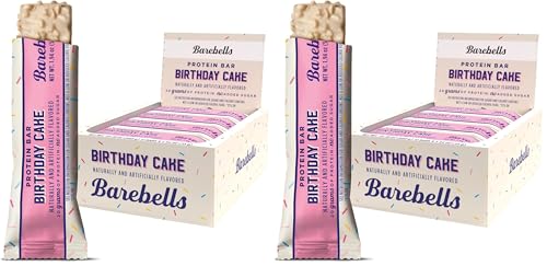 Image of Barebells Protein Bars Birthday Cake - 12 Count, 20g High Protein Treats - Chocolate Nutrition Bar with 1g Total Sugars - On-The-Go Breakfast or Post-Workout Snack (Pack of 2)