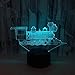 Produktbild Lokomotive 3D Led Licht Nachtlicht Form mit USB-Kabel Schlafzimmer Tisch Esstisch Dekoration Geschenk 7 Farbe Illusion Lampe für Kinderzimmer Dekoration beste Geburtstagsgeschenk