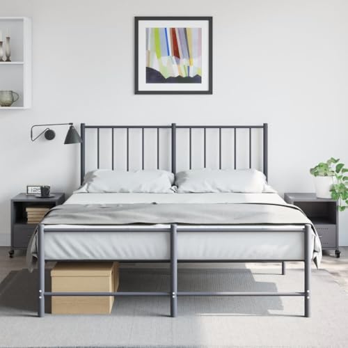 Table basse légère pour salon et chambre : lot de 2 chevets anthracite