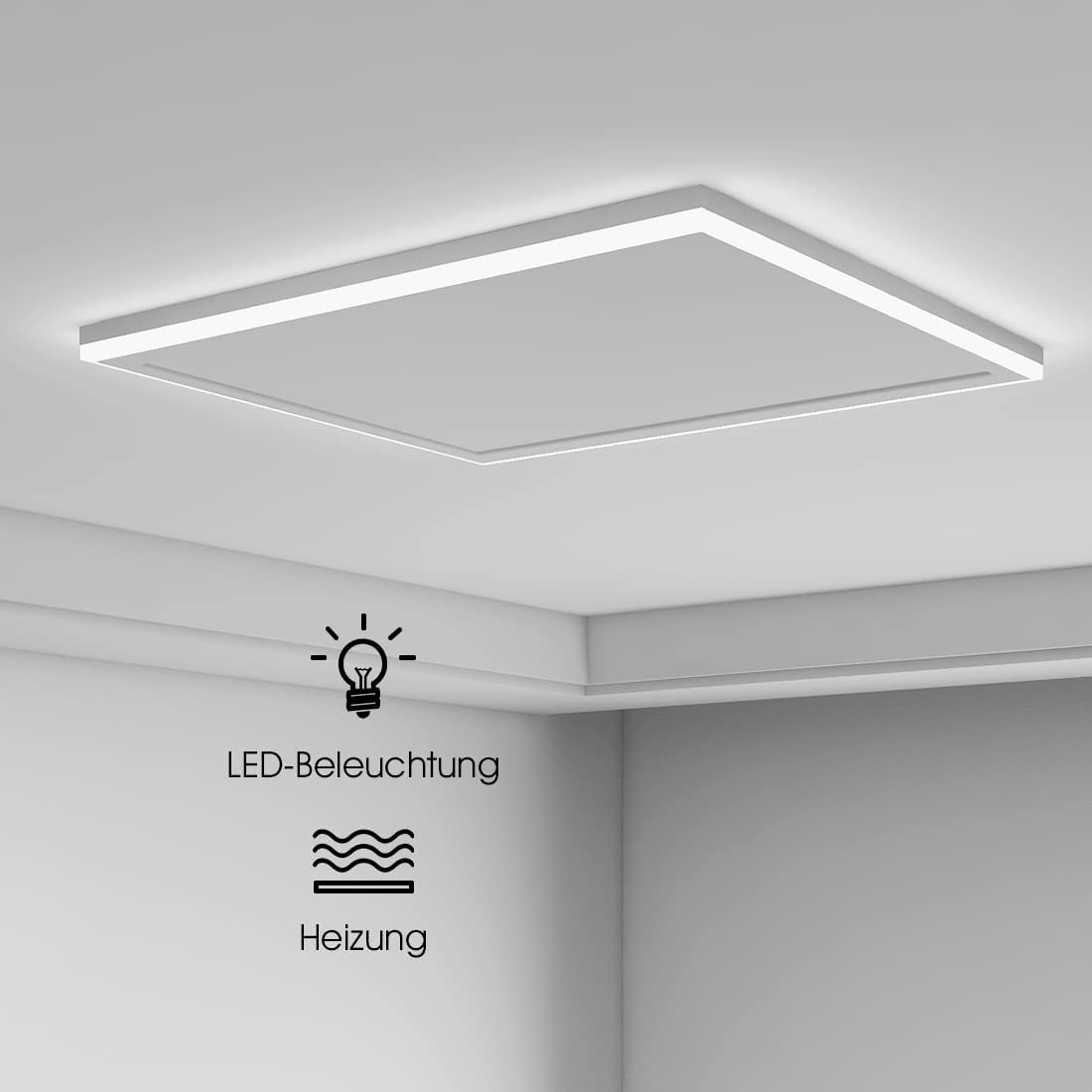 QH-HL - Pannello a Infrarossi con Illuminazione a LED, Riscaldamento Elettrico a Infrarossi, Efficienza Energetica, 840 Watt, WiFi