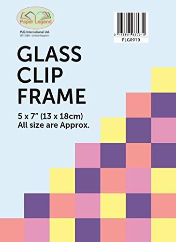 (Set of 3) 7" x 5" Glass Front Frameless Clip Frame Classic Wall Mountable Picture Frame For Home, Office Portraits, Certificates, Posters (13 x 18 cm)