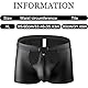 Herren Boxershorts, Sexy Boxershorts für Männer, Leder Boxerbriefs Erotisch Reizwäsche, für Sex Unterwäsche Männer Sexy Unterhose, Erotische Unterwäsche Herren Retroshorts, Sissy Dessous Reizwäsche