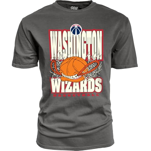 Blue 84 Washington Wizards NBA Officially Licensed Youth T-Shirt Ringspun Basketball Bite, Medium Black