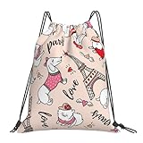 Le design moderne du sac à cordon de serrage Teckel parisien et Tour Eiffel est à la mode pour vous de choisir. L'accessoire est configuré comme une poche principale. Il peut être lavé à la main ou à la machine. Design avec corde, tant que vous tirez deux cordes, vous pouvez l'ouvrir et serrer deux cordes pour serrer vos poches. Offrez un beau cadeau à vos amis et votre famille.