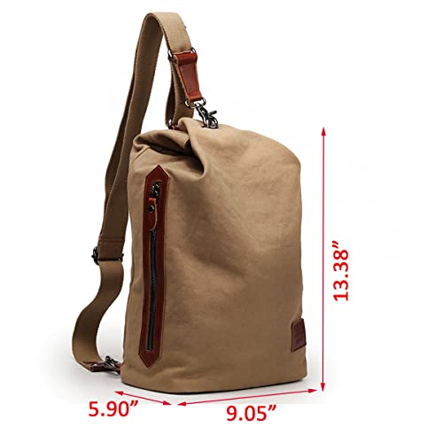 Xincada Canvas Bag Sling Messenger Bag Man Bags Crossbody Bags Sling Backpack Small Travel Hiking Daypack For Men #TOP6