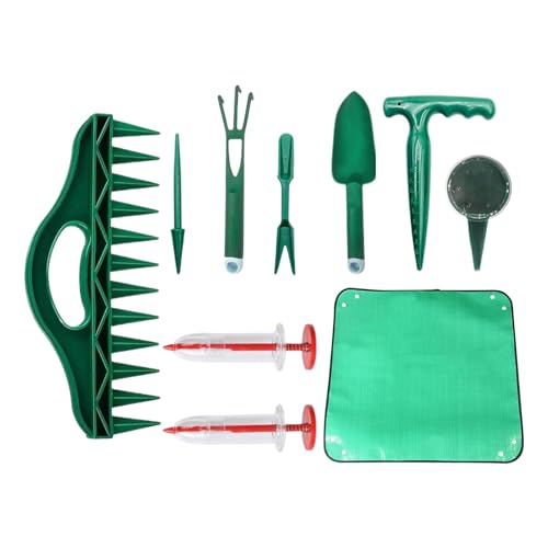 Gardening Kit - Sowing Dispenser Tool, Waterproof Repotting Mat, Seedling Transplanting Set, Precise Cultivation Feature, Starter Tools for Vegetable Tomato Pepper Flower Lawn Indoor Outdoor Home